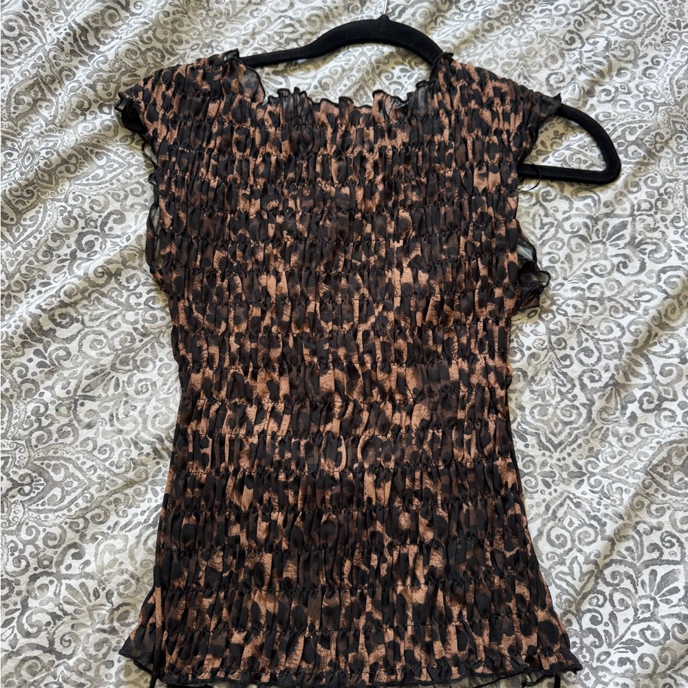 Lioness Brown and Black Fitted Blouse